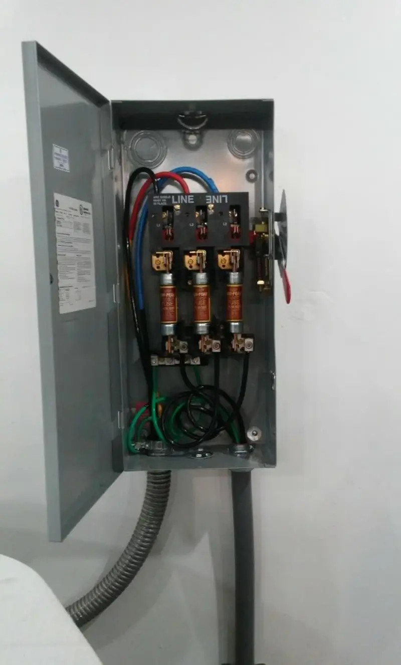 Three-phase disconnect switch installed for Electrical Wiring & Rewiring in Otsego